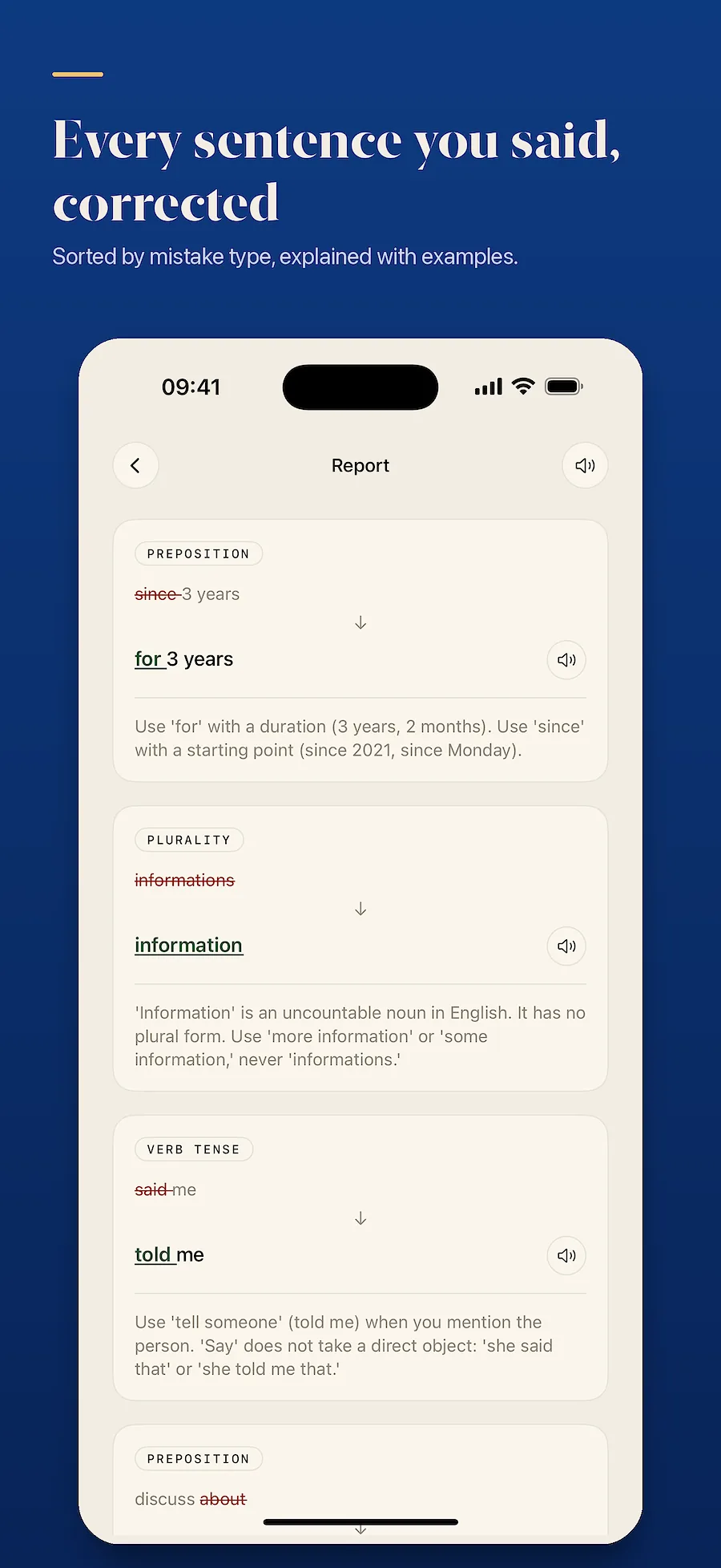 Screens from the app